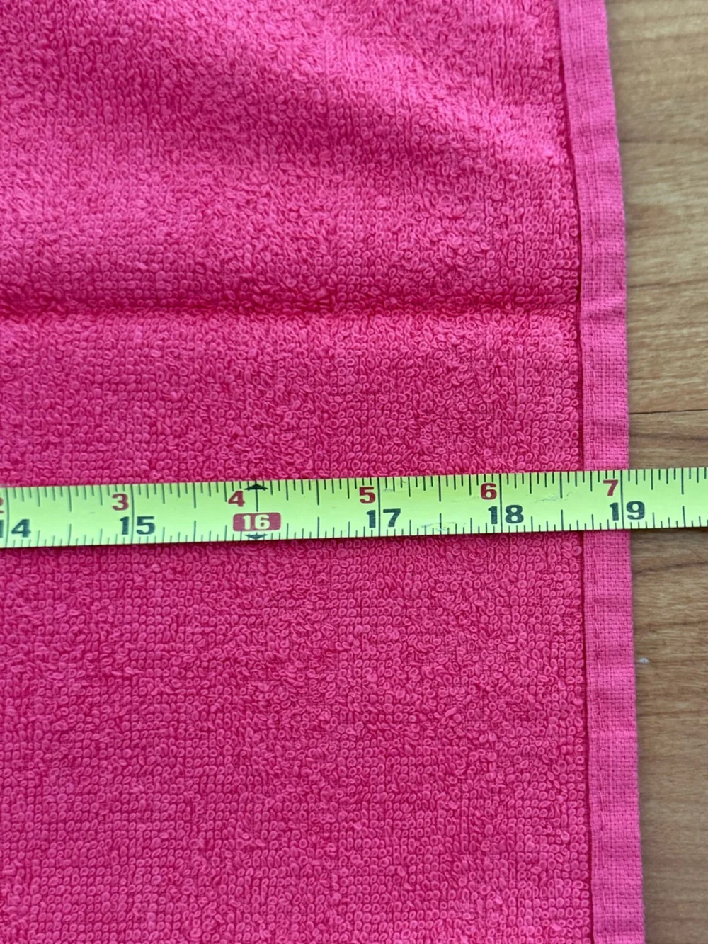 Cotton Bath Sheet Towel With Hanger Solid Fuchsia Pink 19x34.5in Like New Pool